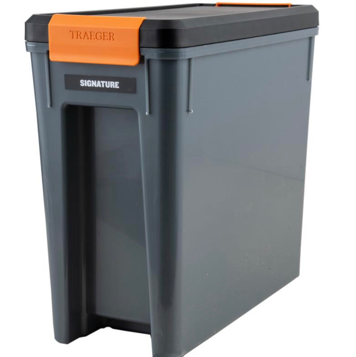 Bac de stockage des pellets Traeger avec couvercle, accessoire barbecue, vue du produit