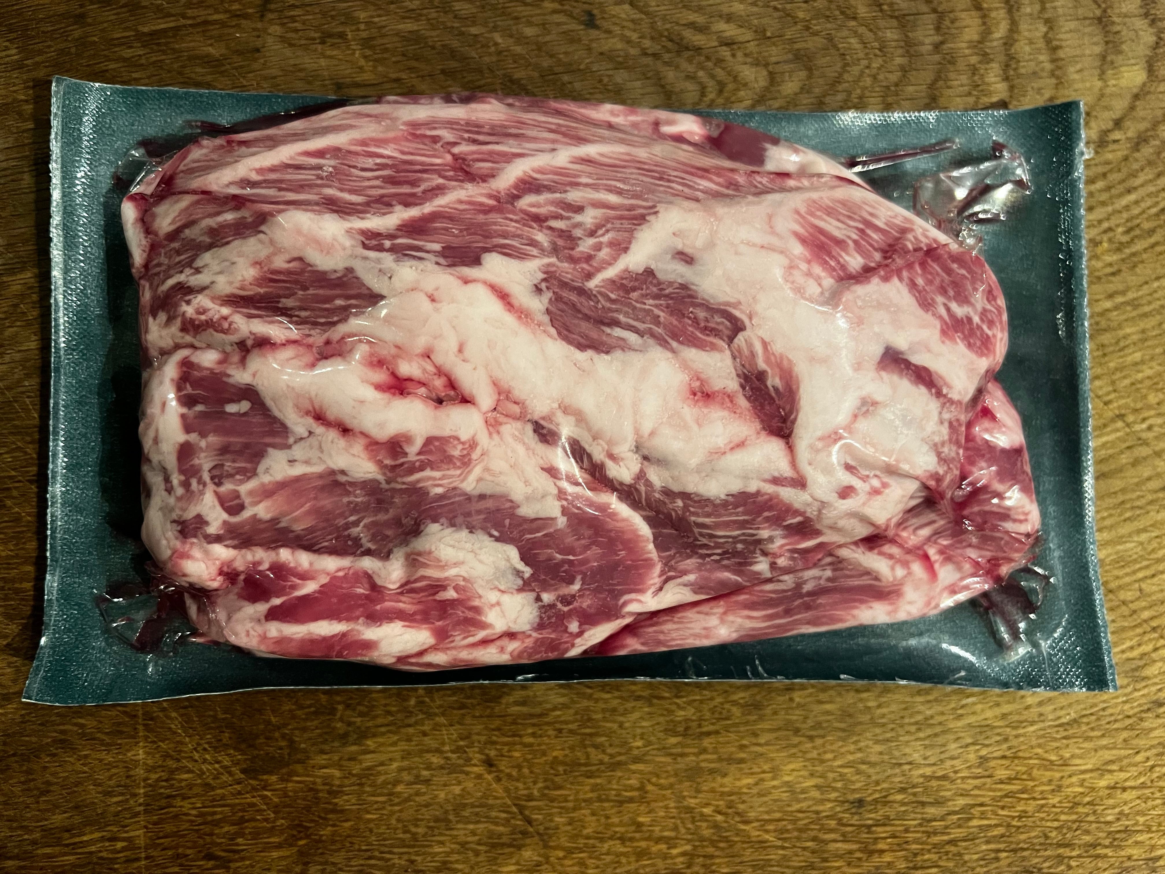 Pluma de porc ibérique fraîche, 5 kg en pièces de 1 kg, viande d'exception, vue de détail