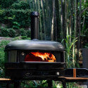 Four à pizza hybride Gozney Dome XL Gen 2 noir, gaz et bois, vue arrière