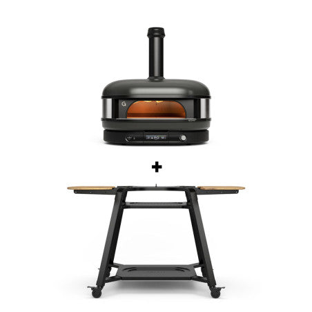 Pack four à pizza hybride Gozney Dome XL Gen 2 noir avec chariot, vue du produit