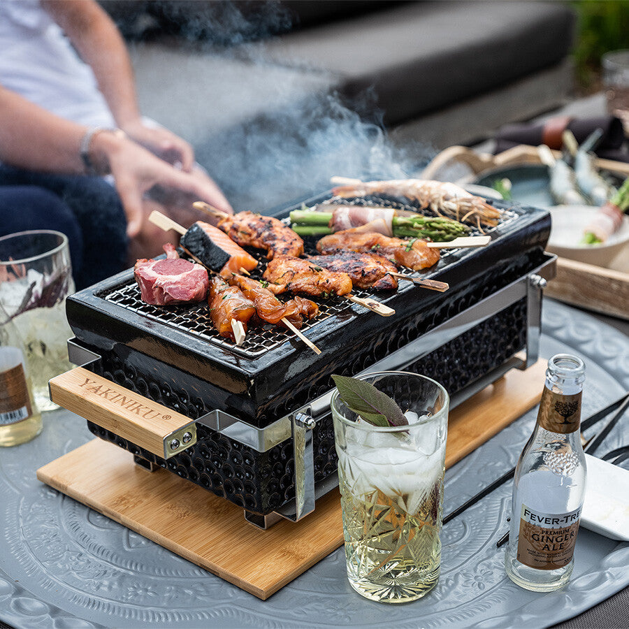 Yakiniku Shichirin rectangulaire, konro et yakitori grill, vue du produit